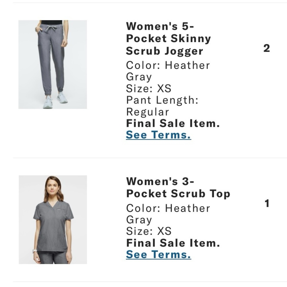 Jaanuu scrub set NWT, both xs